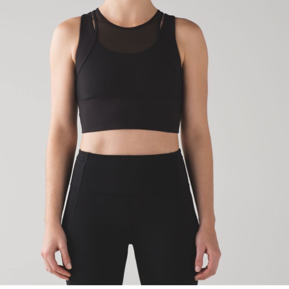 Like New! Lululemon Double Tap Bra II Black Mesh Front | 8
